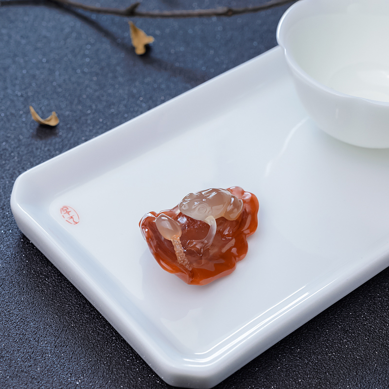 南红青蛙小摆件-红掌柜