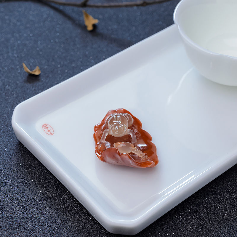 南红青蛙小摆件-红掌柜