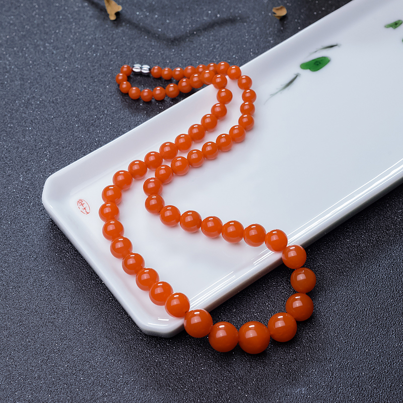 樱桃红南红项链-红掌柜