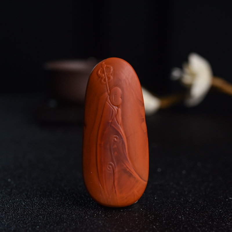 天然南红佛吊坠-红掌柜