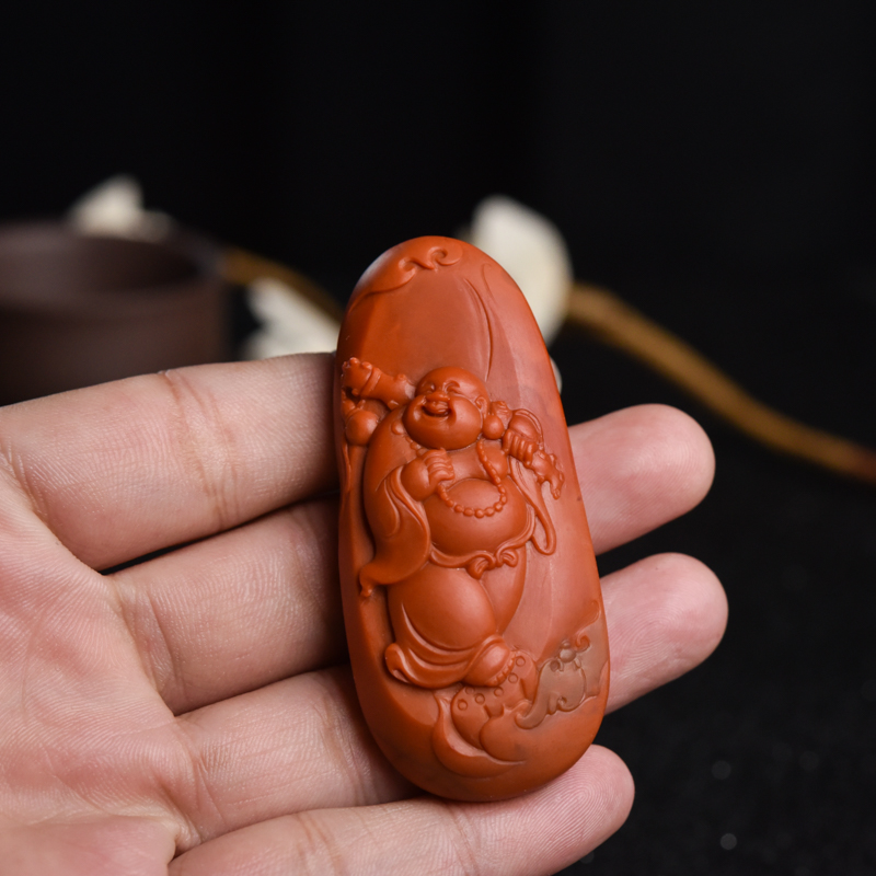 柿子红南红吊坠-红掌柜