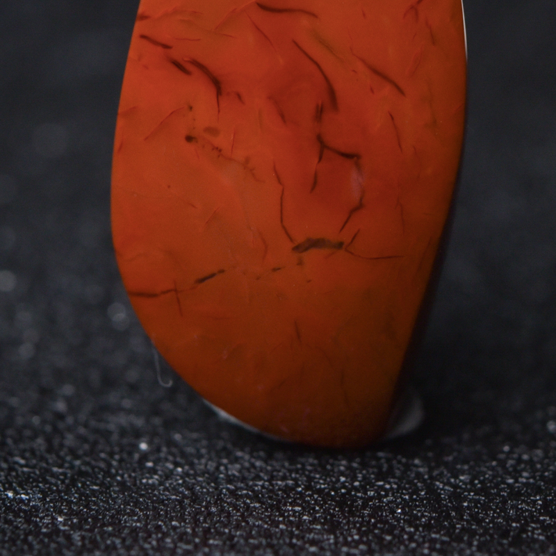 柿子红天然南红随形吊坠-红掌柜