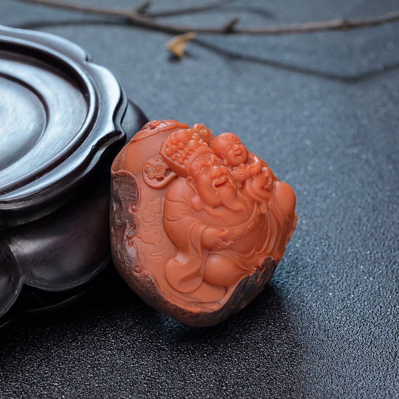 南红财神吊坠-红掌柜