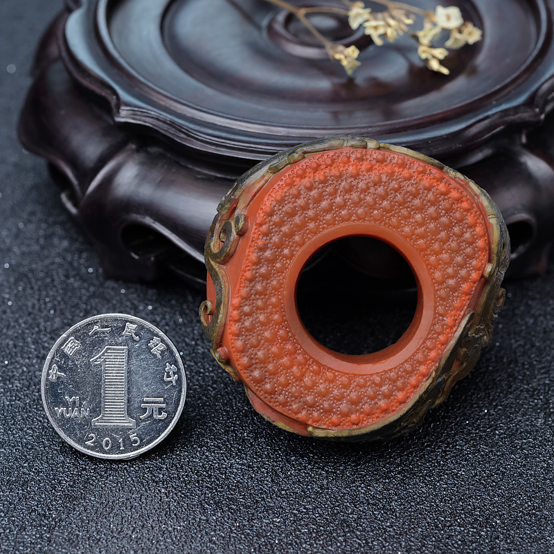 南红龙凤扣吊坠-红掌柜