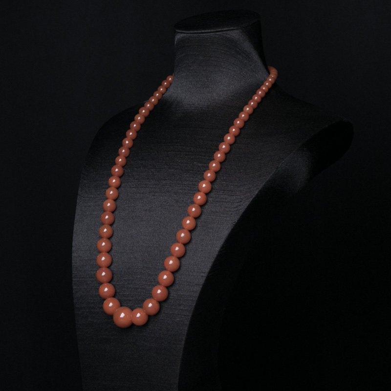 天然樱桃红南红塔链-红掌柜