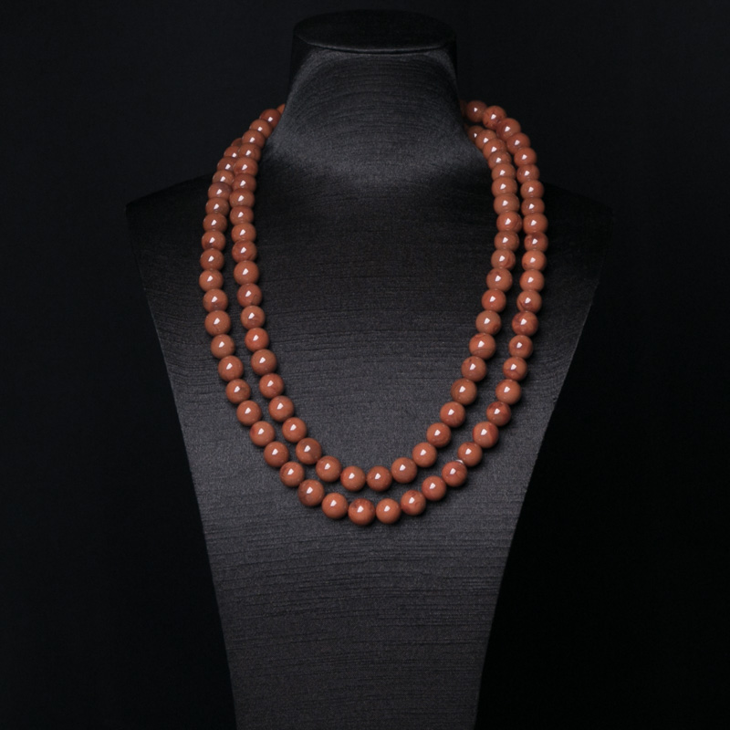 10mm柿子红南红108佛珠-红掌柜