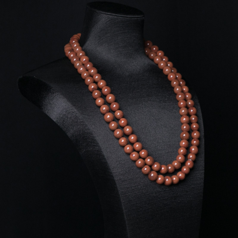 柿子红南红108佛珠-红掌柜