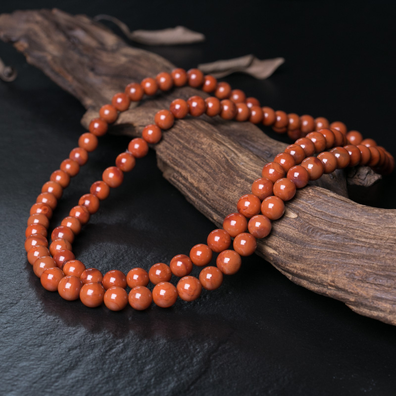 南红108佛珠-红掌柜