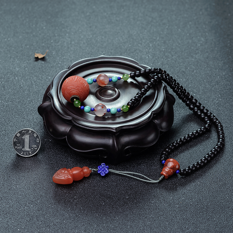 柿子红南红项链-红掌柜