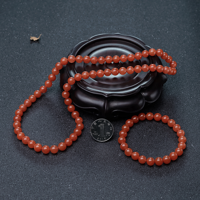 樱桃红南红套装-红掌柜