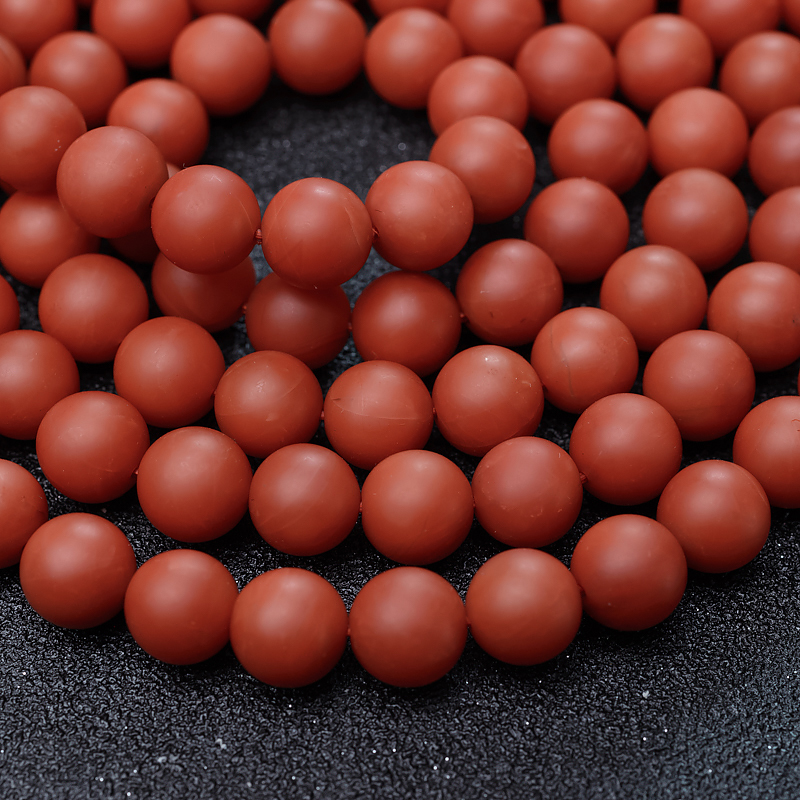 柿子红南红108佛珠-红掌柜
