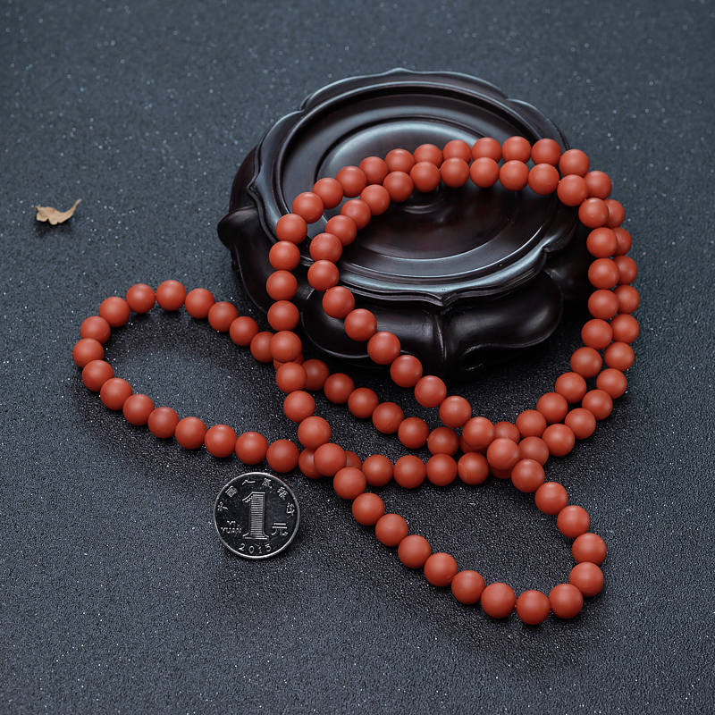 柿子红南红佛珠-红掌柜