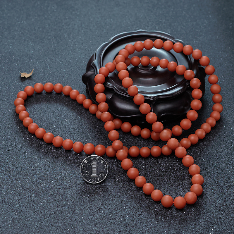 柿子红南红佛珠-红掌柜