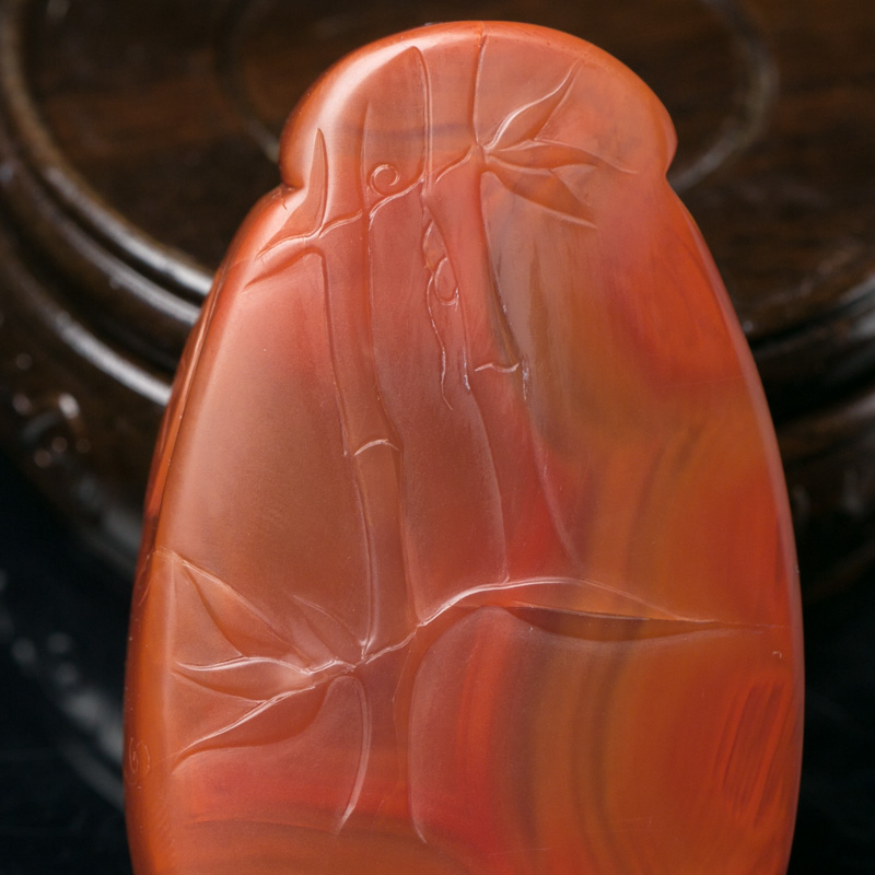 南红福在眼前吊坠-红掌柜