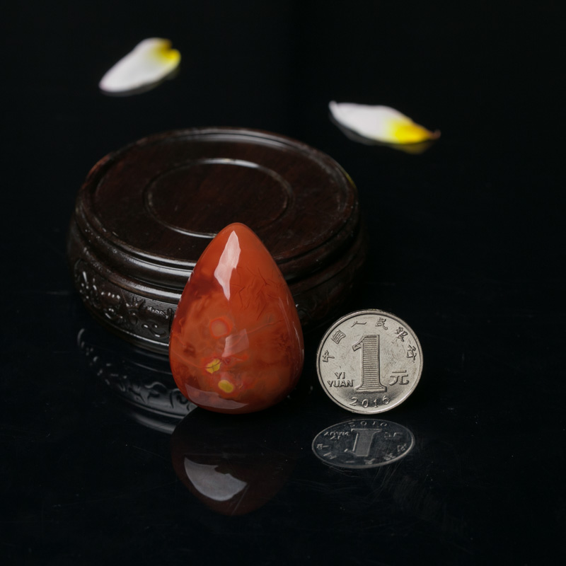 四川天然南红水滴吊坠-红掌柜