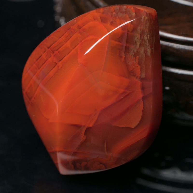 四川天然南红随形吊坠-红掌柜