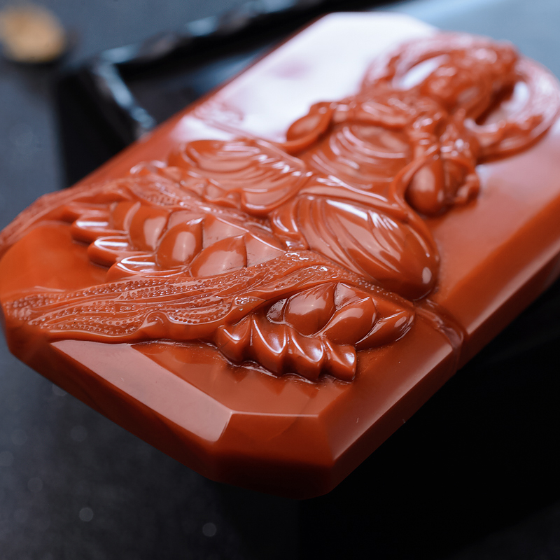 天然南红观音吊坠-红掌柜