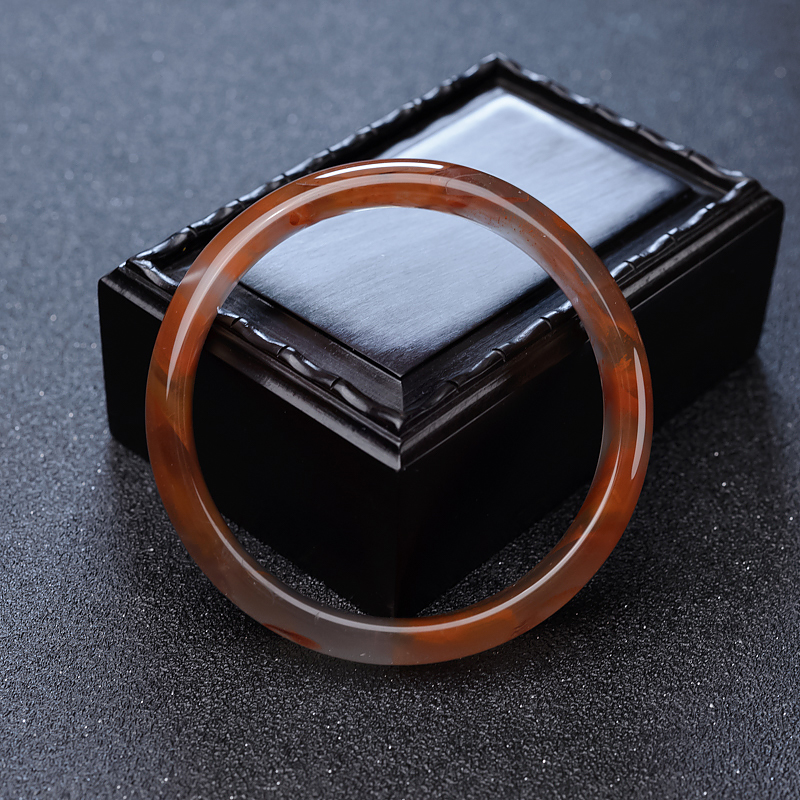 58mm南红平安镯-红掌柜