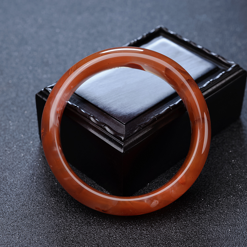 60mm南红平安镯-红掌柜