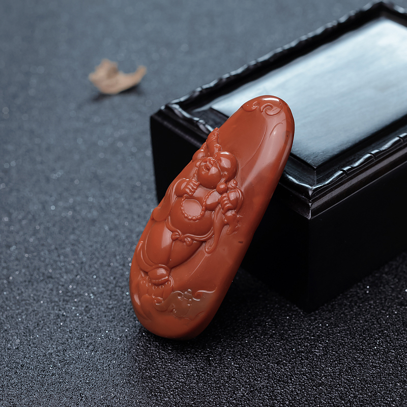 南红弥勒佛吊坠-红掌柜