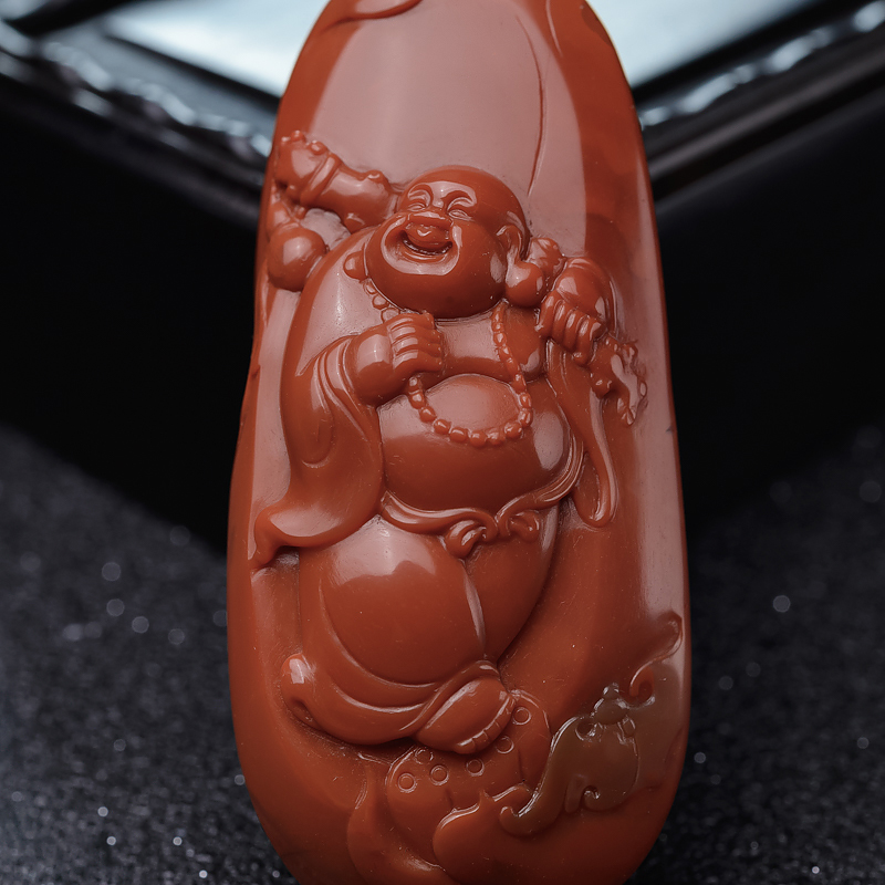 南红弥勒佛吊坠-红掌柜