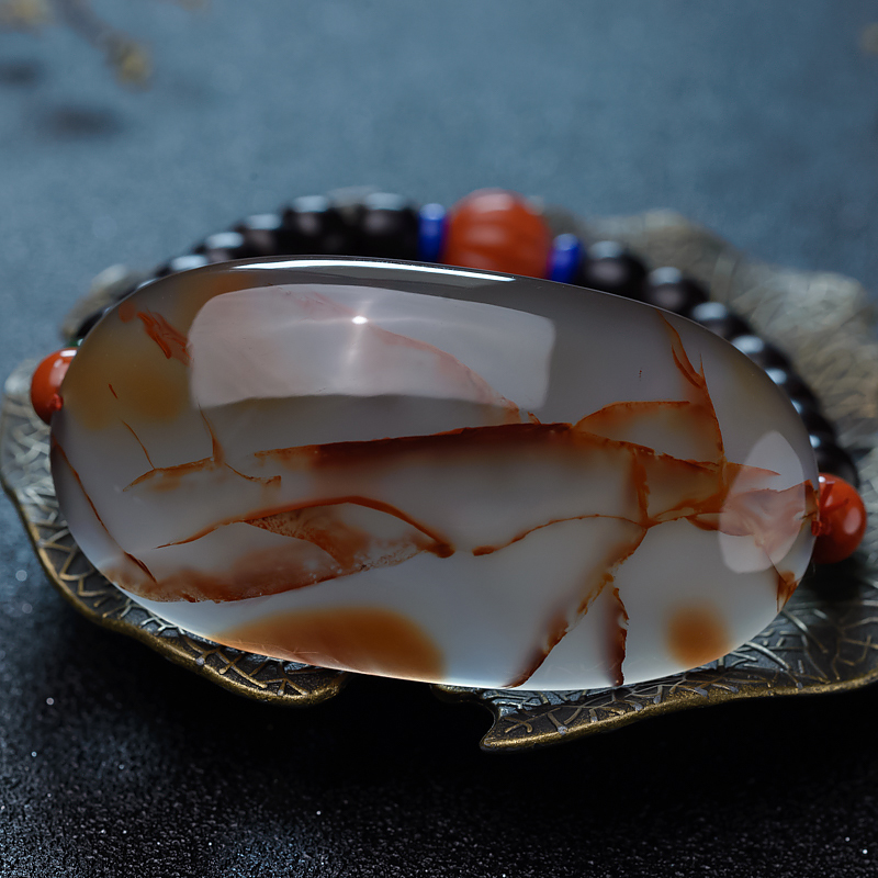 冰飘料南红手串-红掌柜