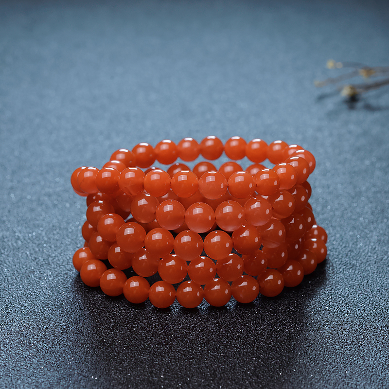 四川天然南红108佛珠-红掌柜
