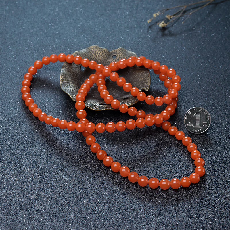 樱桃红南红佛珠-红掌柜