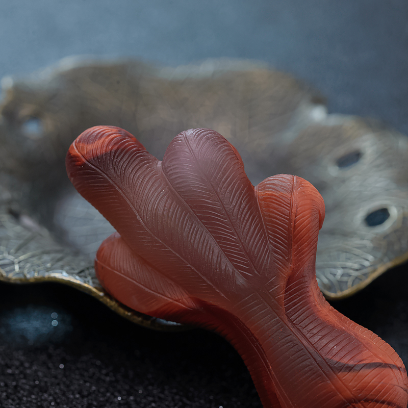 柿子红南红抓住机遇吊坠-红掌柜