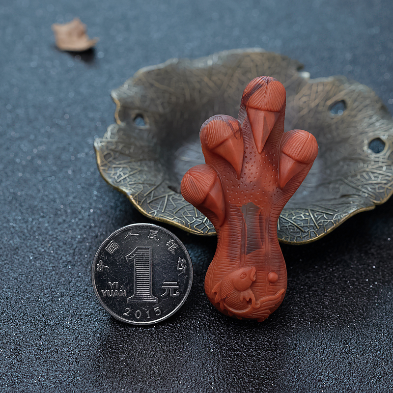 柿子红南红吊坠-红掌柜