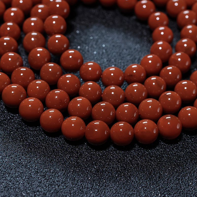 柿子红南红108佛珠-红掌柜