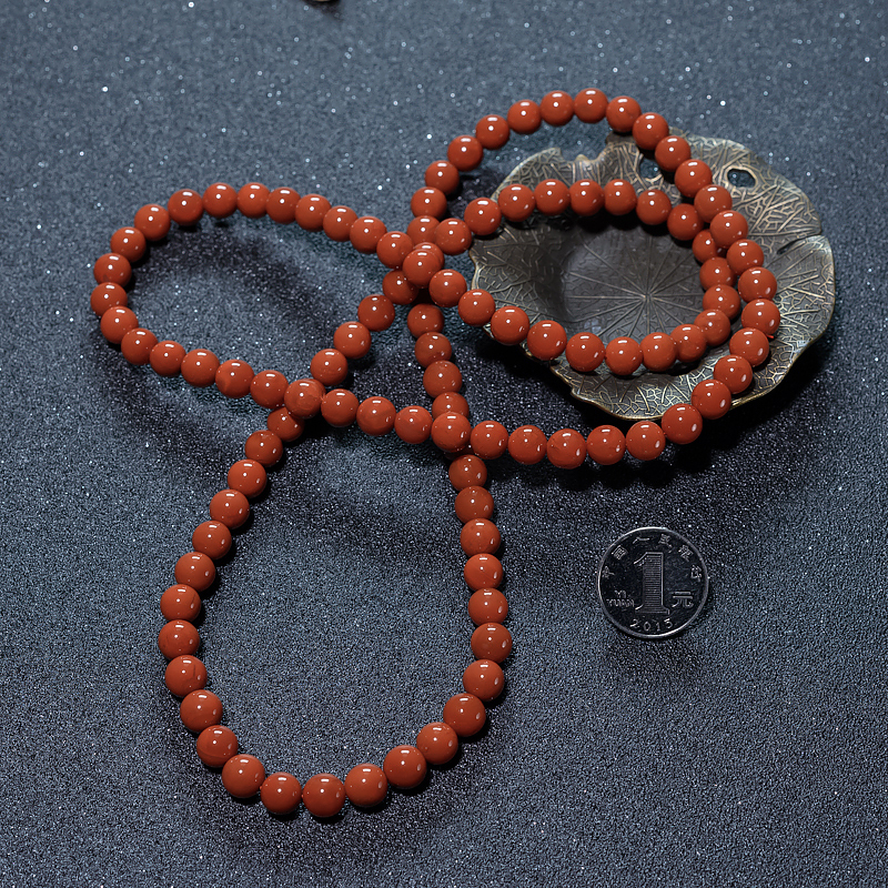 柿子红南红佛珠-红掌柜