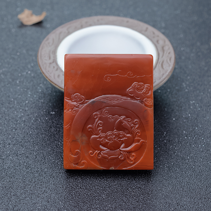 俏色南红文殊菩萨-红掌柜