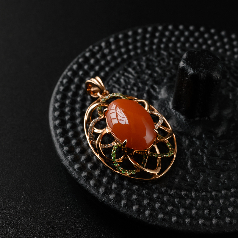 南红吊坠-红掌柜