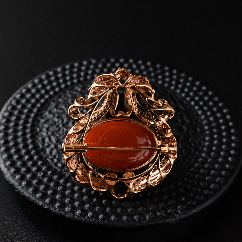 柿子红南红吊坠-红掌柜