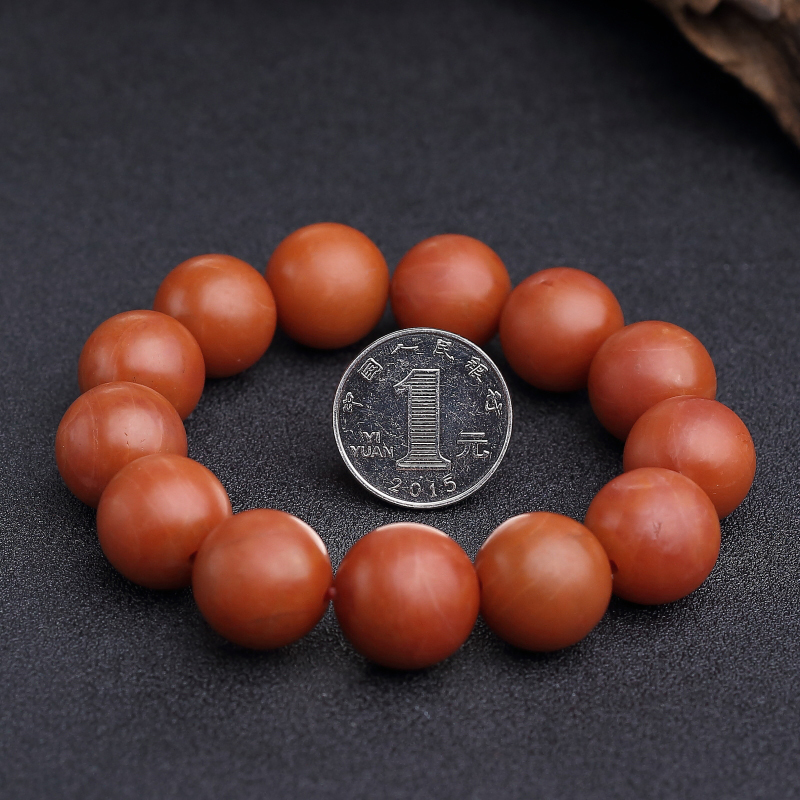 保山天然南红手串-红掌柜