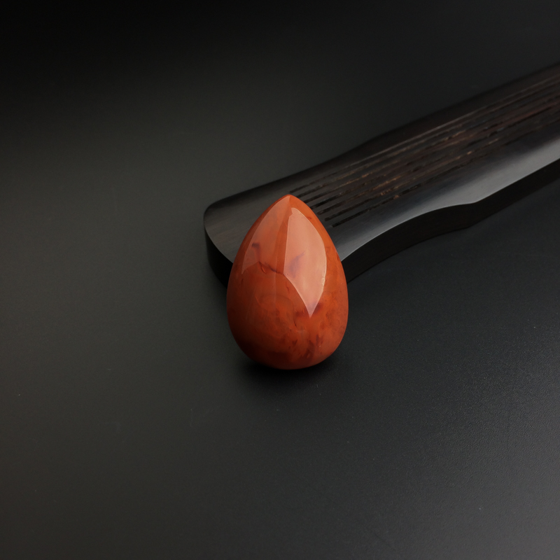 柿子红南红水滴吊坠-红掌柜