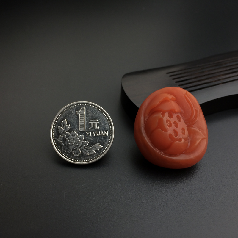 柿子红南红吊坠-红掌柜