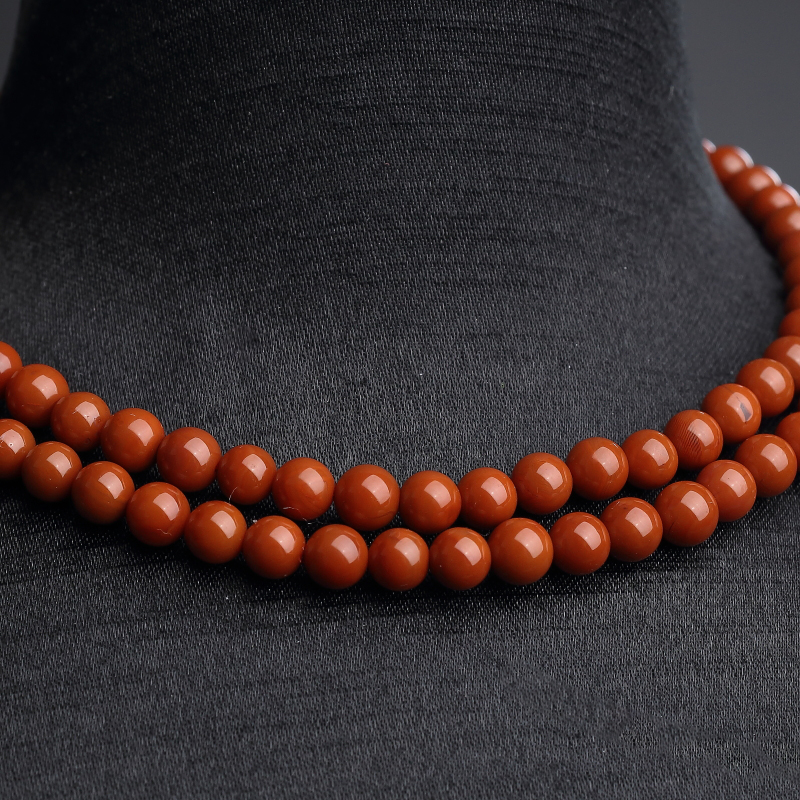 柿子红南红佛珠-红掌柜