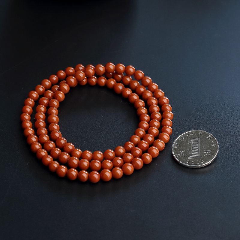 6mm南红佛珠-红掌柜