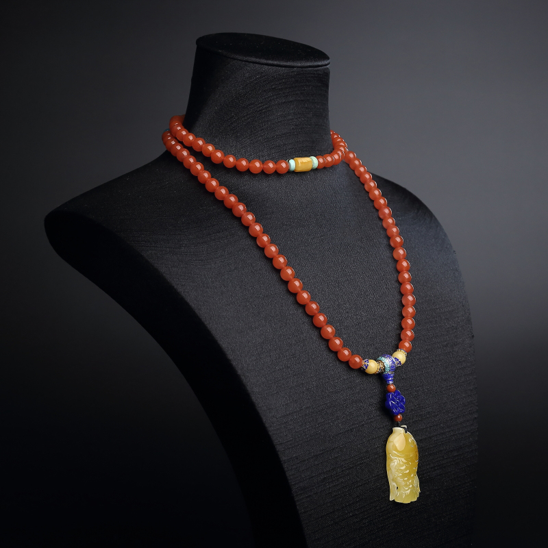 樱桃红南红项链-红掌柜