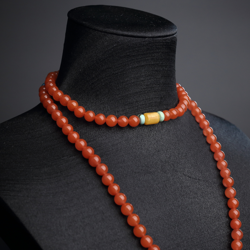 川料樱桃红南红项链-红掌柜