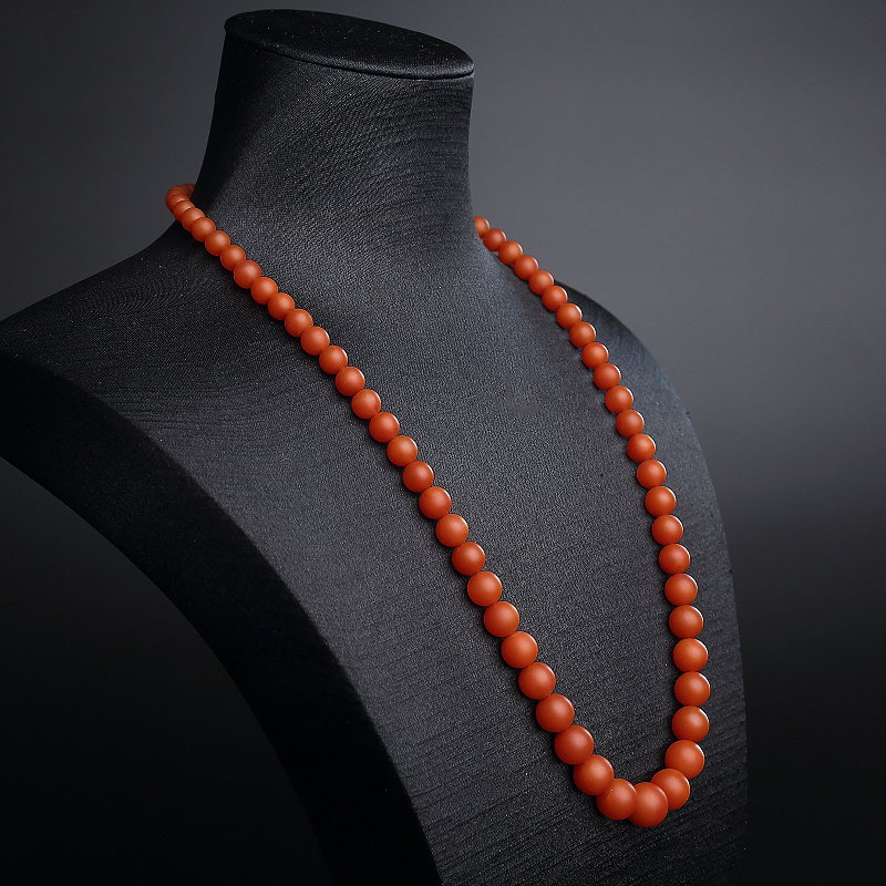 保山料柿子红南红塔链-红掌柜