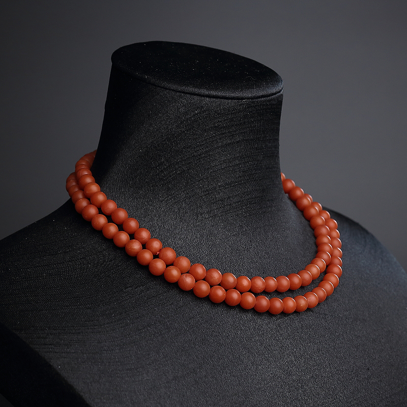 柿子红南红佛珠-红掌柜