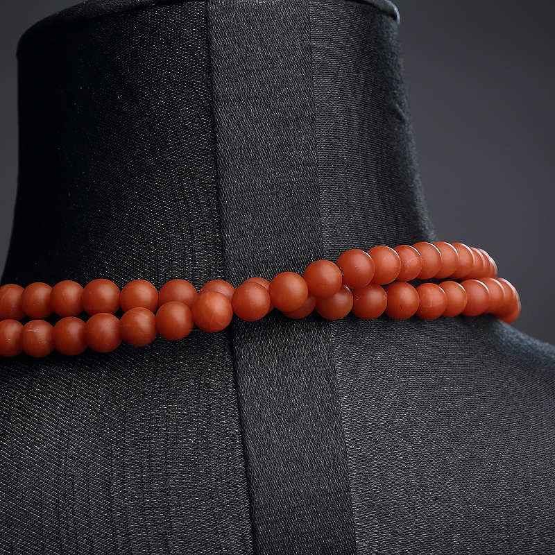 保山料南红佛珠-红掌柜