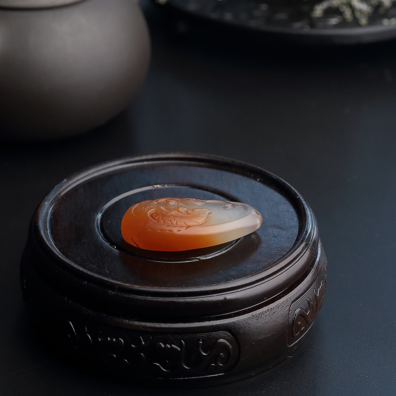 川料冰飘南红吊坠-红掌柜