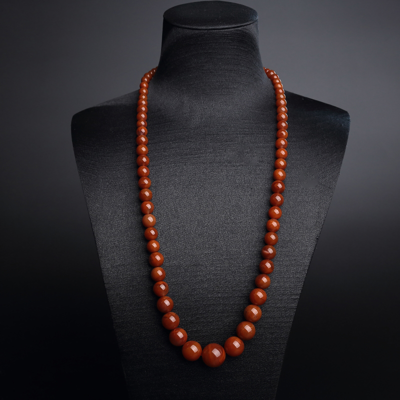 川料天然柿子红南红塔链 - 红掌柜