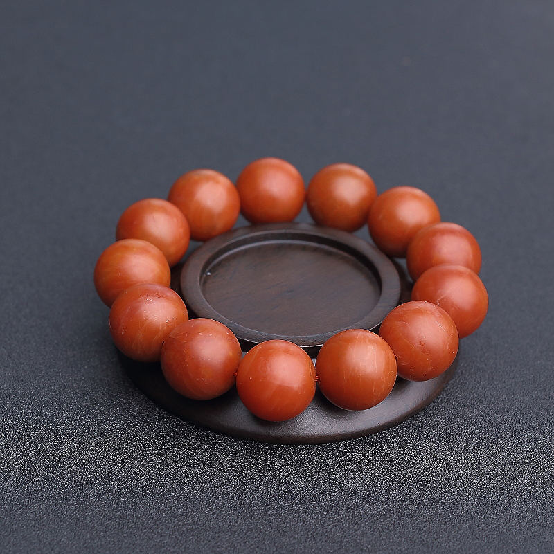 17mm保山天然南红手串-红掌柜