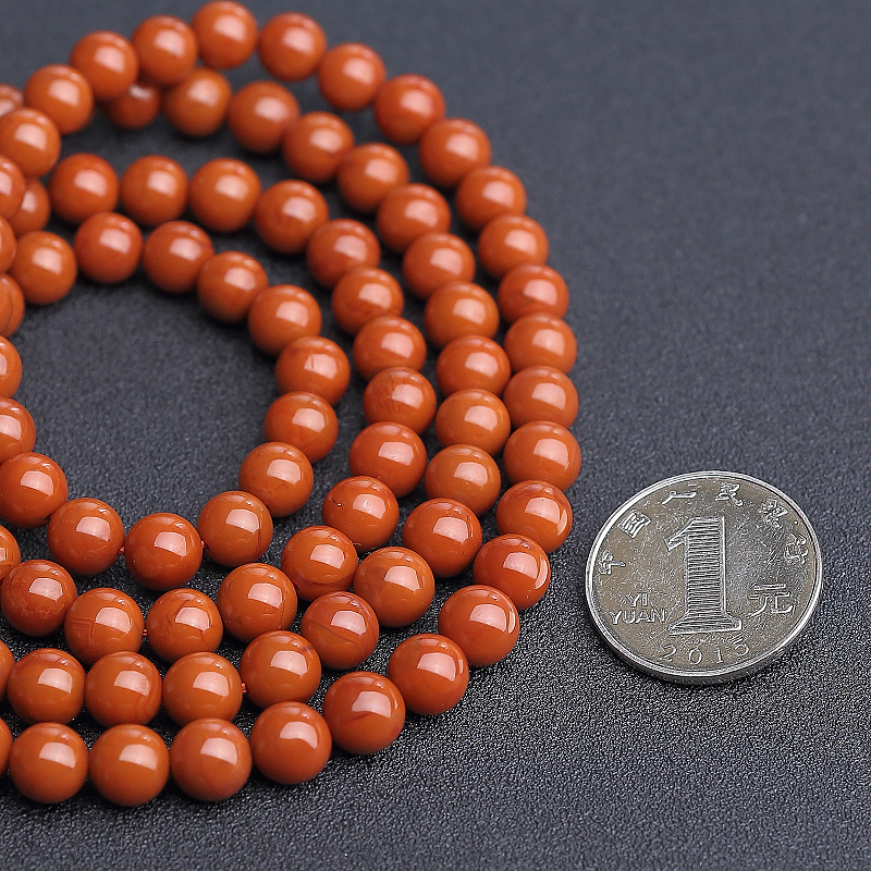 柿子红南红佛珠-红掌柜