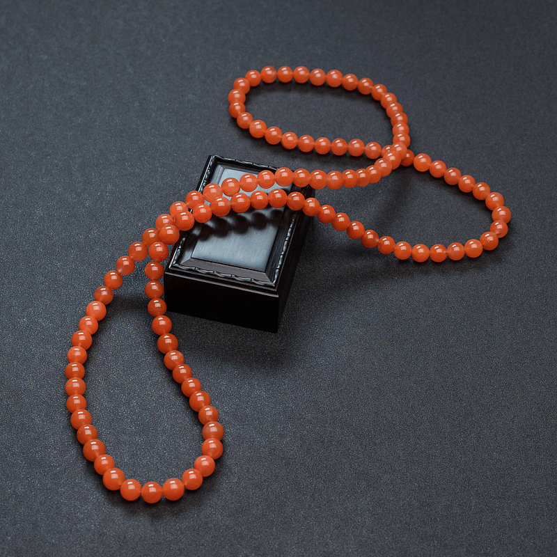 10mm樱桃红南红佛珠 - 红掌柜